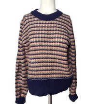 Madewell Striped Merino Wool Sweater Womens Size M Mock Neck Ribbed Mult... - $23.75
