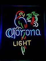 New Corona Light Parrot Palm Tree Lamp Beer Neon Sign 24&quot;x20&quot; - £201.53 GBP