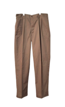Cabelas Khaki Brown Pants 4 Pockets Pleated Large 34&quot;Wx34&quot;Ins - $368.41 MXN