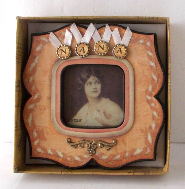 NANA Picture Frame Holds 2.5&quot; x 2.5&quot; Photo Timeless Elegance - $6.92