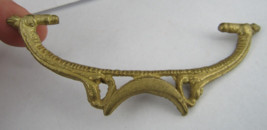 Antique Vintage Brass Drop Pull Bail Handle 3&quot; Repair Desk Dresser GOLD ... - $17.75