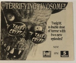 Tales From The Crypt Tv Series Print Ad Vintage  TPA2 - £4.64 GBP