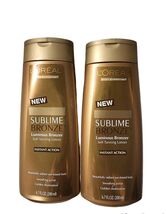 Lot x 2 L'Oréal Sublime Luminous Bronzer Self-Tanning Lotion original fo... - $28.71