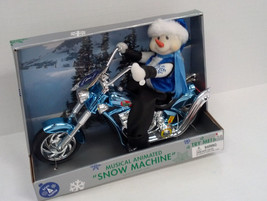 Rare Kmart trim a tree decor musical animated snow machine motorcycle snowman - £58.48 GBP