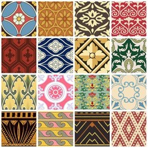 Decorative Tile Decals Oslo - Set of 16 - Tile Decals Art for Walls Kitchen - £10.08 GBP