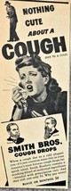 1943 SMITH BROS. COUGH DROPS-Black or Menthol-America&#39;s - Vintage Print ... - €9,22 EUR