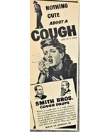 1943 SMITH BROS. COUGH DROPS-Black or Menthol-America&#39;s - Vintage Print ... - $10.84