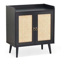 Rattan Sideboard Buffet Bar Cabinet with Storage Console - $141.99