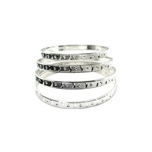 Karizmatic 925 Silver Bangles Bracelets (Churi) - 4pc Set - £90.21 GBP+