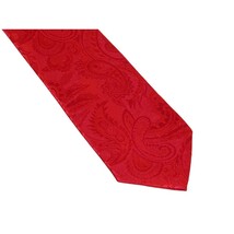 Men's Stacy Adams Tie and Hankie Set Woven Silky Satin #SAT103 Red Paisley image 3