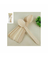 Natural Wooden Spoons x 12 Cutlery Wood Rustic Wedding Party Table Eco U... - £8.72 GBP