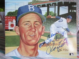 Roger Craig Brooklyn Dodgers Autographed 8x10 Rini Card - £9.54 GBP