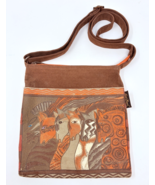 Laurel Burch Moroccan Mares Canvas Crossbody Sling Bag Purse Horses - $28.15 CAD