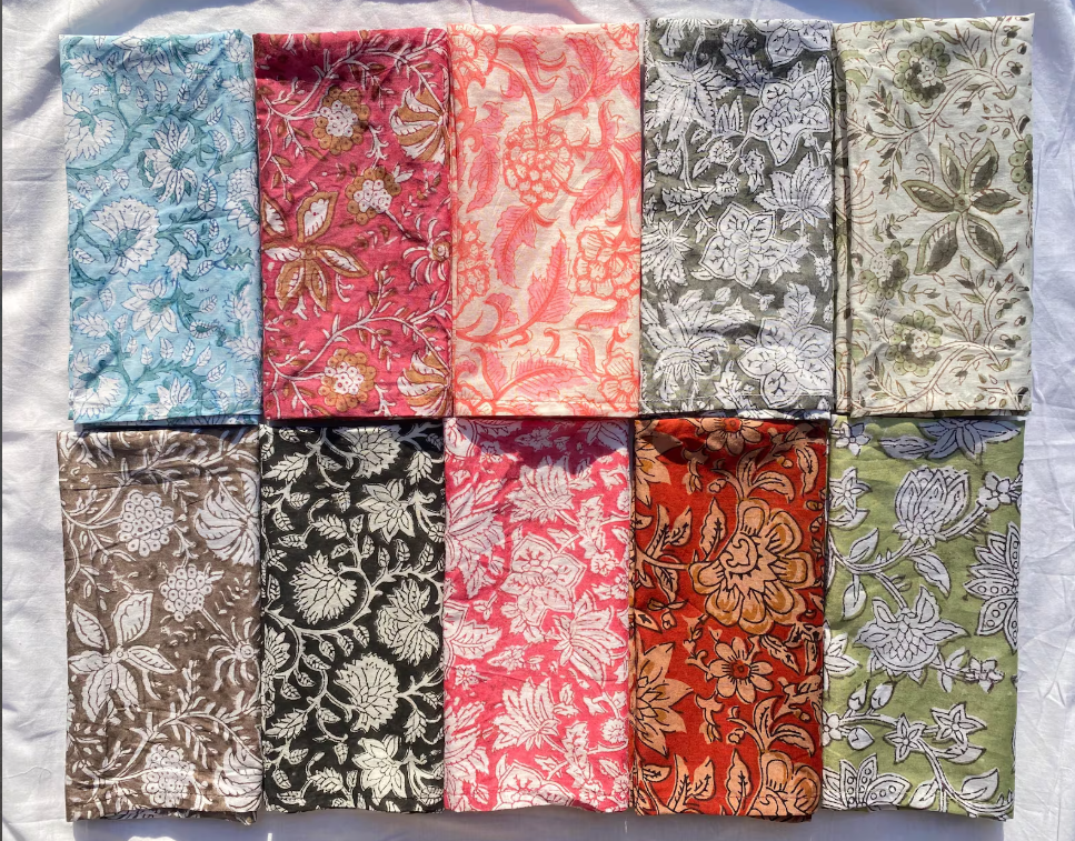 Assorted cotton Napkins 50pcHandBlock Printed Napkin Weddings Napkins - $12.79+