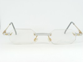 Vintage Cashiro C 604 102 Silver Metallic /GOLD Eyeglasses 47-22-140mm Germany - £73.56 GBP