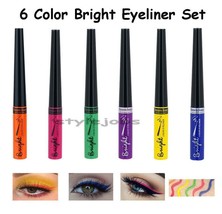 Romantic Beauty Bright Neon Vivid Liquid Eyeliner 6 Color Set - £11.50 GBP