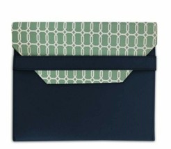Tailored Leather Tablet Case Fits up to 10.1 Protective Carrier Green and Navy - £12.40 GBP