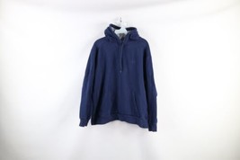 Vintage Starter Mens Size Large Faded Blank Hoodie Sweatshirt Navy Blue - $49.45