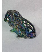 Mosser Glass Green Carnival Wild Animal Lion Paperweight Figurine - £36.76 GBP