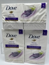 (3) Dove Relaxing Lavender Beauty Bar Lavender &amp; Chamomile Scent 3.75oz 6 each - £19.20 GBP