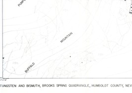 USGS Geologic Map: Brooks Spring Quadrangle, Nevada, Tungsten and Bismuth - $12.89