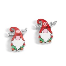 Gnome Christmas Stud Earrings Red Hat - £9.49 GBP