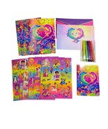 Vintage Complete Lisa Frank Dancing Dolphins Stationary Notebook Sticker... - $937.79 MXN