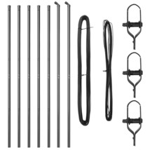 vidaXL Fence Posts 7 pcs Grey 32 mm 190 cm Galvanised Steel - $2,547.21 MXN