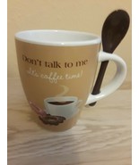 Coffee Cup With It&#39;s Own Spoon Stored In The Handle - $4.75