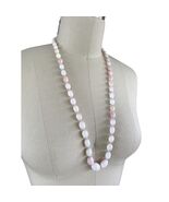 14KVTG Angel Skin Coral Bead Necklace 29" 85.3g 14K Gold Clasp Rare Graduated - $1,579.99