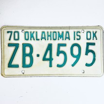 1970 United States Oklahoma Tulsa County Passenger License Plate ZB-4595 - €10,98 EUR
