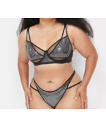 Lane Bryant CACIQUE Sparkle Sequin Black Demi Bra Size 40D 44B 42C 38DD ... - $53.96