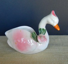 Vintage Capodimonte porcelain swan planter - £15.81 GBP
