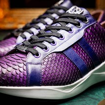 sueded Snake and classic calfskin fashion sneaker Shoes Verona Purple image 12