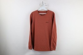 Patagonia Mens Medium Spell Out Big Logo Long Sleeve T-Shirt Reddish Orange - £28.37 GBP