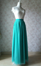 Emerald Green Long Tulle Skirt Outfit Bridesmaid Custom Plus Size Tulle Skirt image 3