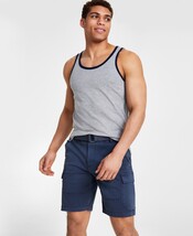 Sun + Stone Men&#39;s Dyan Sleeveless Contrast Trim Tank in Grey Heather-XL - $11.99