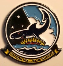 Navy Reserve VP-6 Blue Sharks Patron Six Squadron Military Metal Magnet Pin - £21.34 GBP