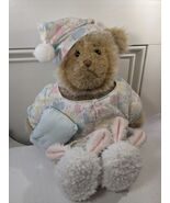 Vintage Teddy Bear plush pajamas bunny rabbit slippers pj gown pillow ta... - $603.31 MXN