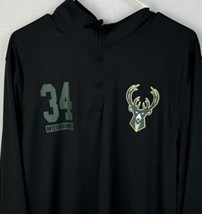 Milwaukee Bucks Athletic Shirt 1/4 Zip Pullover Mens XL NBA Giannis - $29.99