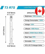5 Pack Halogen Light Bulbs R7S 78mm T3 100W  J-Type 120V R7S For Floor Lamps - $12.80