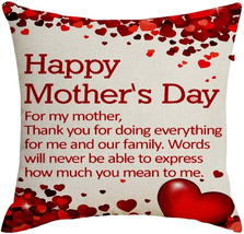 Mother&#39;s Day Gifts for Mom, Happy Mothers Day Pillow Covers Mom Grandma Gifts Br - £13.20 GBP