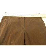Womens BCBG MAXAZRIA 32 X 33 Brown Polyester Blend Dress Flat Front Slacks - $13.68