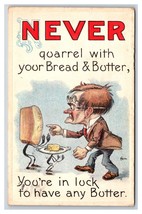 &quot;Never&quot; Series No. 39 Quarrel With Your Bread and Butter Comic DB Postca... - $7.87