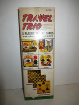 Vintage Travel Trio 3 Plastic Pocket Games No 1399 - £13.72 GBP