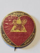 Vintage Celluloid Moose Lodge Pinback pin Paper Back Phila Badge Co - £15.81 GBP