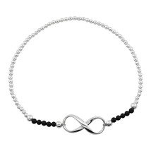 Infinity Sign 925 Sterling Silver Bracelet - £18.67 GBP