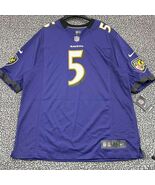 Baltimore Ravens Flacco #5 Jersey Shirt Men Extra Large Nike Short Sleev... - $124.08 CAD