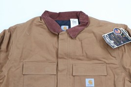 NOS Vtg 90s Carhartt Mens 54T Quilt Lined Duck Arctic Coat Jacket Duck Brown USA - £166.14 GBP
