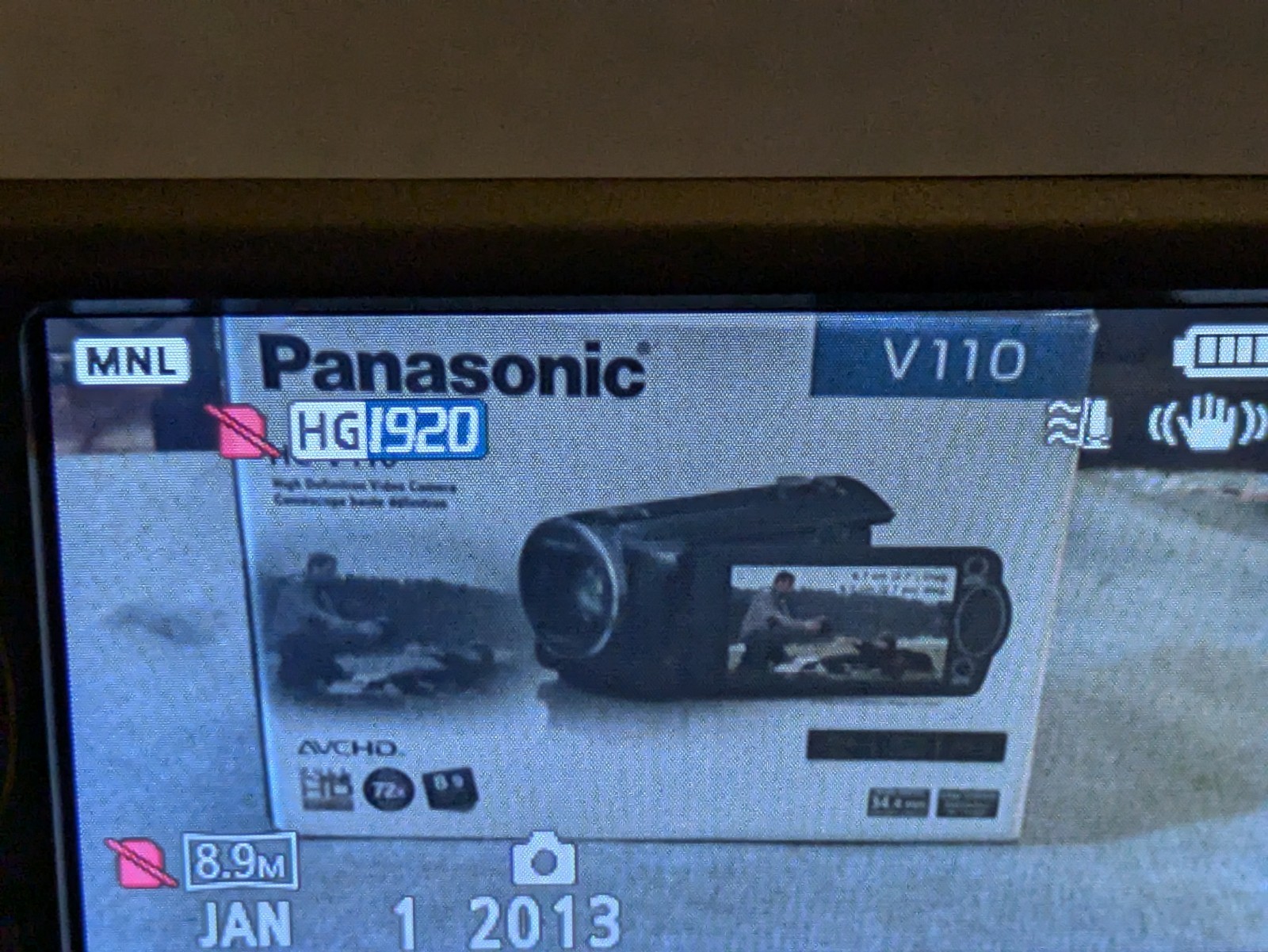 Panasonic HC-V100 Camcorder HD 10MP 90X Zoom Video Camera Digital Box Working Item image 2